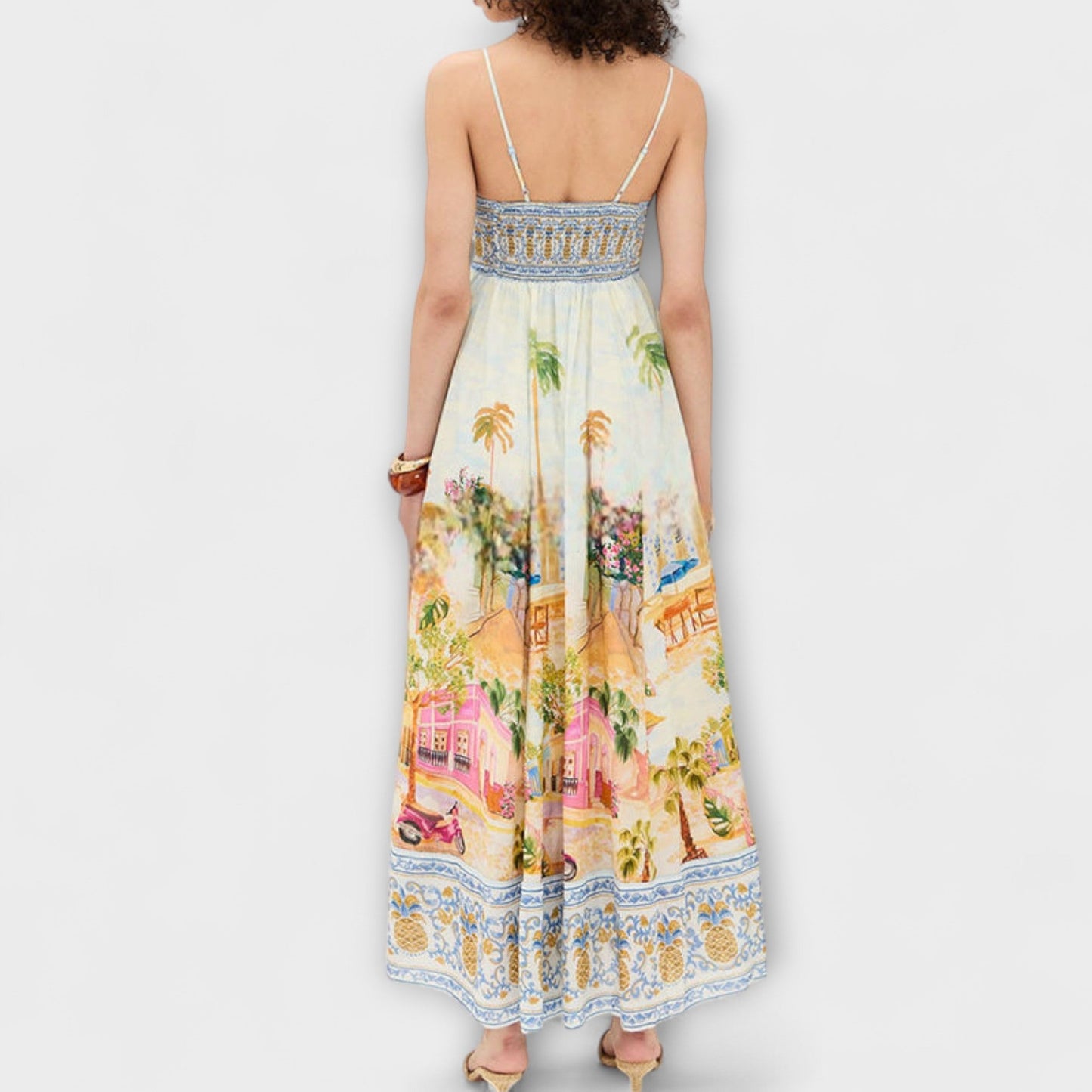 Robe Maxi Multicolore Aracati pour Événements d'Été