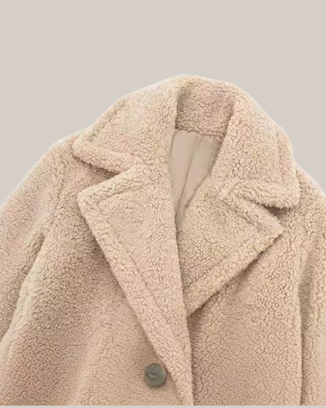 Manteau Long en Teddy pour Femmes - Vêtements d'Hiver Confortables avec Col Chic
