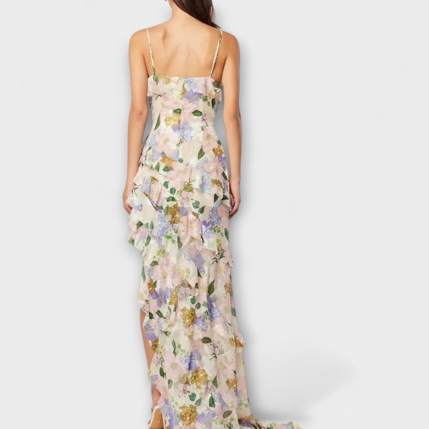 Robe Chic à Volants avec Imprimé de Bretelles pour Toutes Occasions