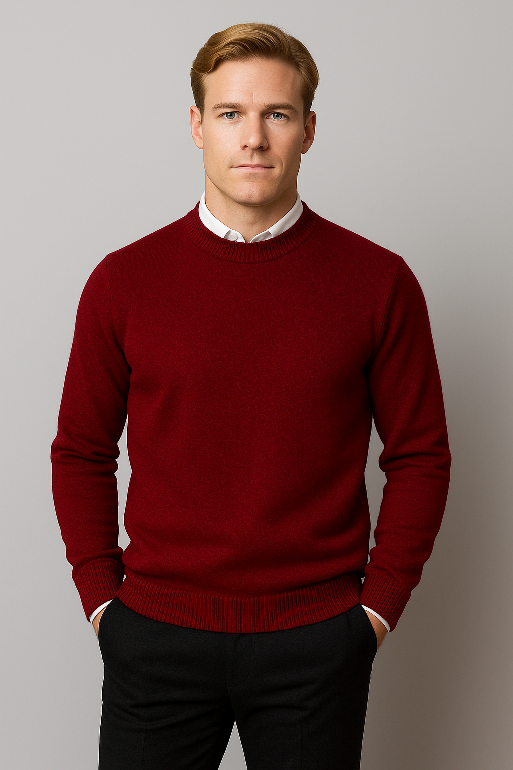 Pull en Tricot à Col Rond Classique pour Hommes pour Toutes Occasions