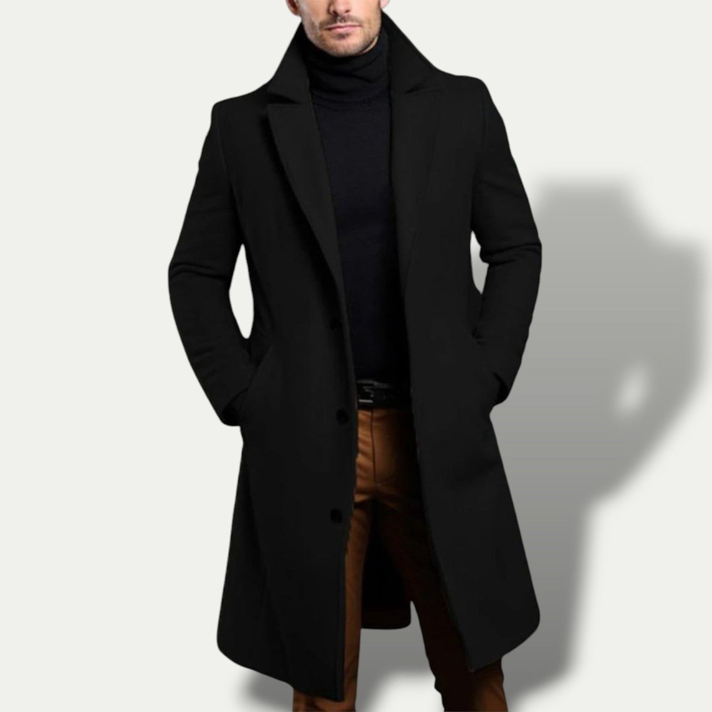 Manteau Long pour Homme - Vêtement d'Extérieur Élégant Toutes Saisons