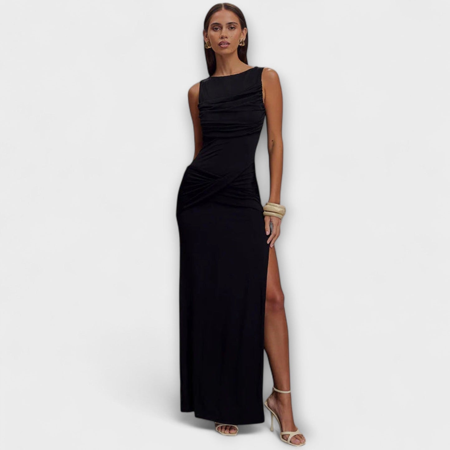 Robe Maxi Chic avec Fente Haute pour Toutes Occasions