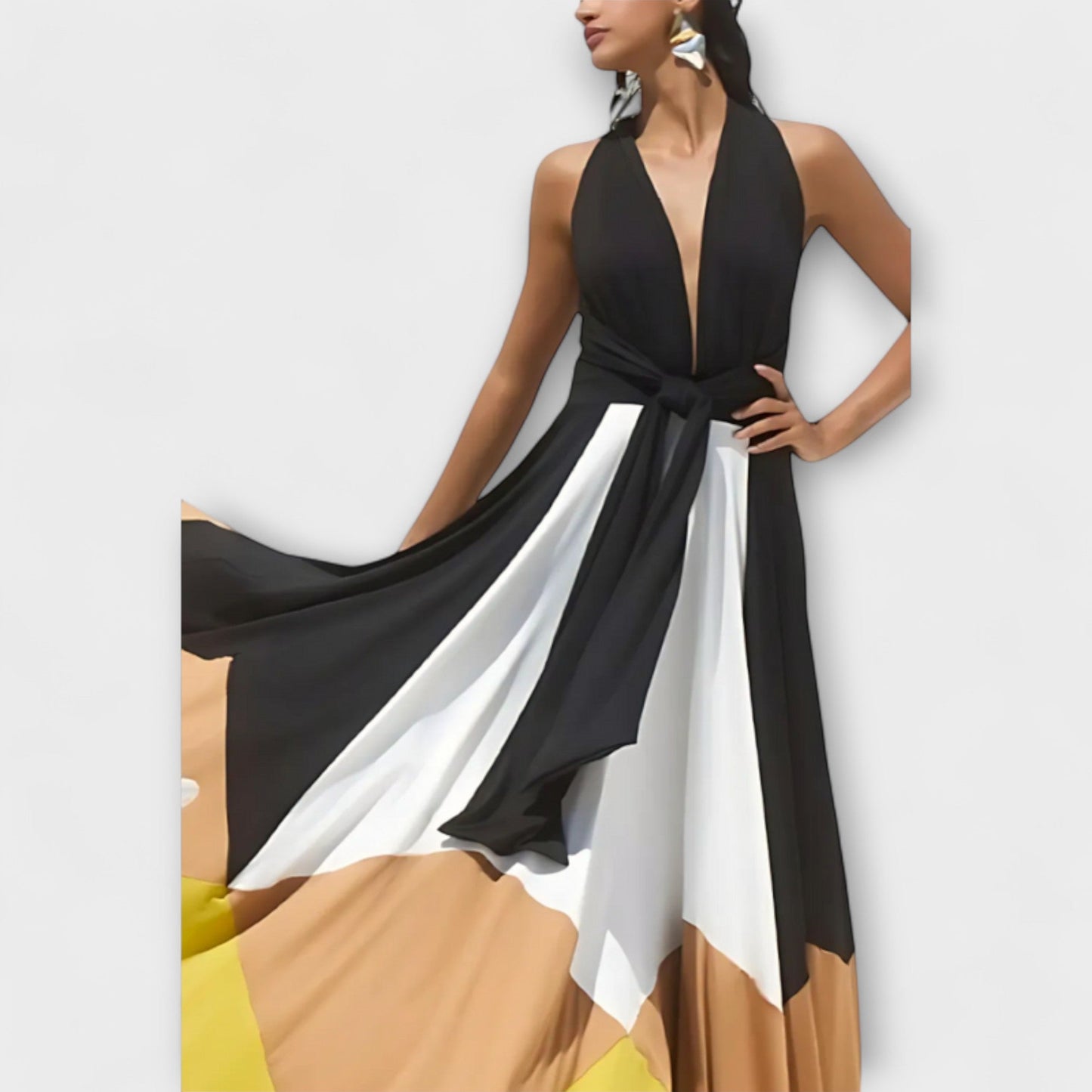 Nava - Robe Maxi Dos Ouvert pour Occasions Spéciales