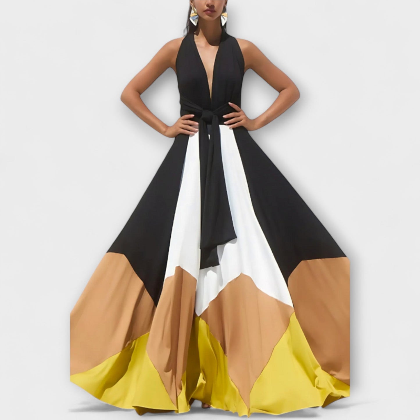 Nava - Robe Maxi Dos Ouvert pour Occasions Spéciales