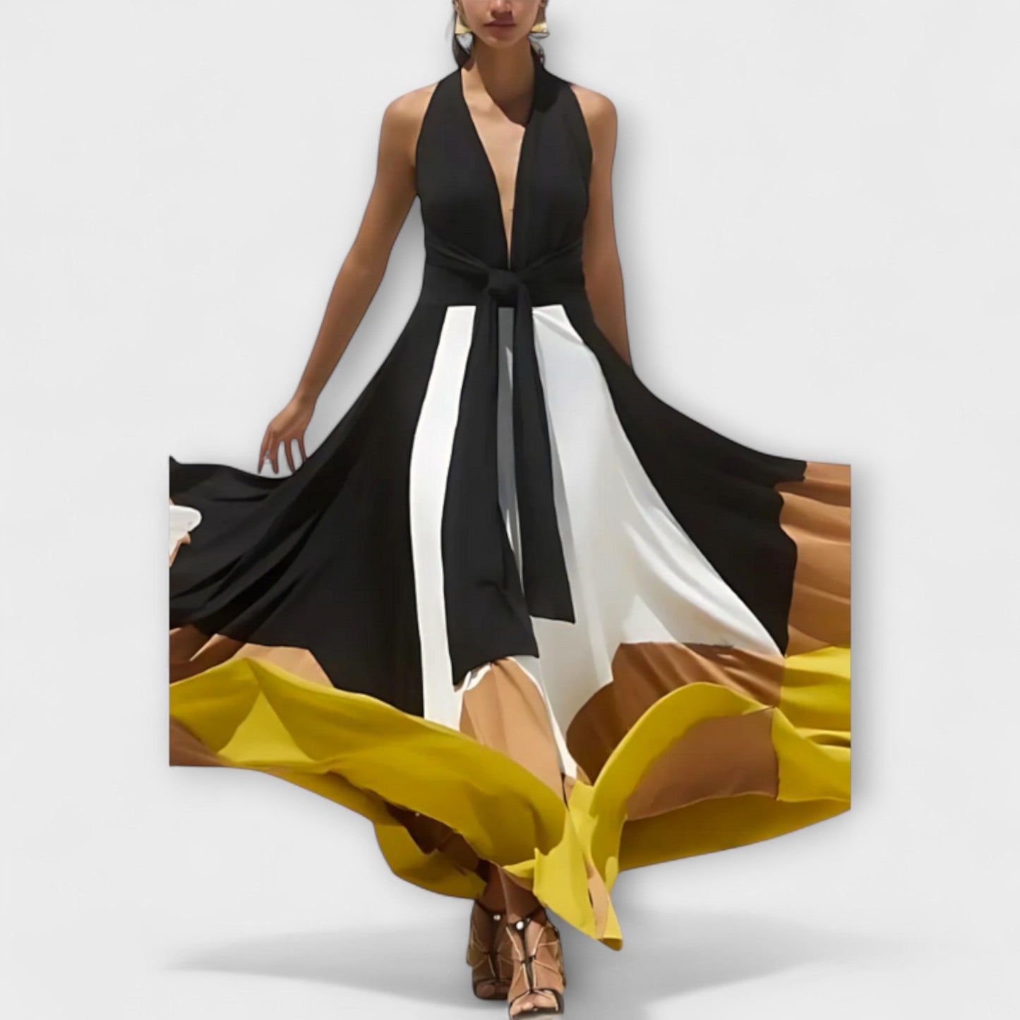 Nava - Robe Maxi Dos Ouvert pour Occasions Spéciales