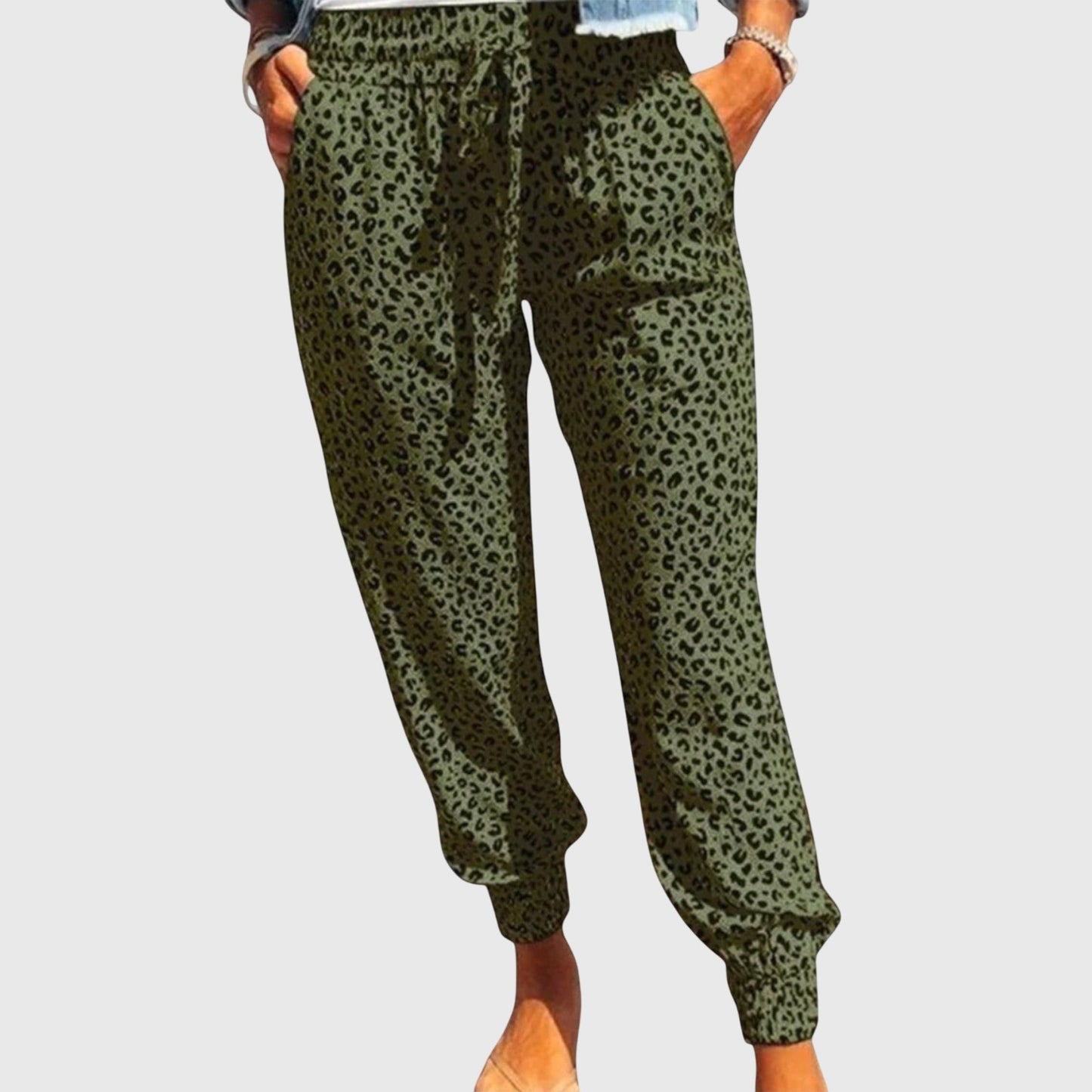 Feli - Pantalon Large Léopard Élégant pour Toutes les Occasions