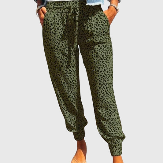 Feli - Pantalon Large Léopard Élégant pour Toutes les Occasions