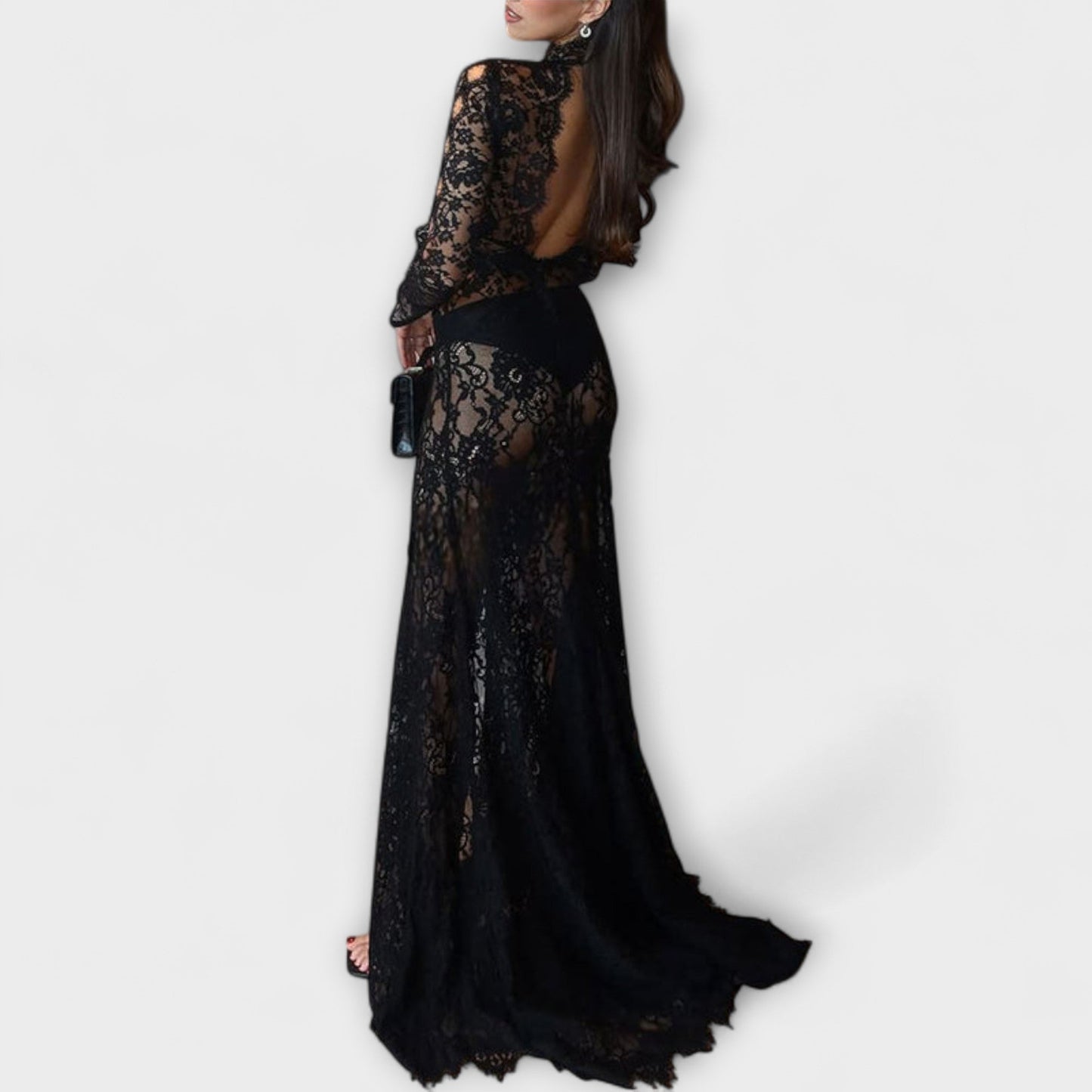 Robe Maxi Transparente à Découpes Azalea Midnight Elegance pour Occasions Spéciales