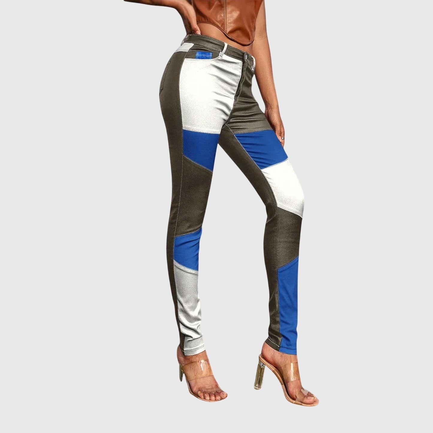 Pantalon Tube Color Block Calliope pour Looks Tendance