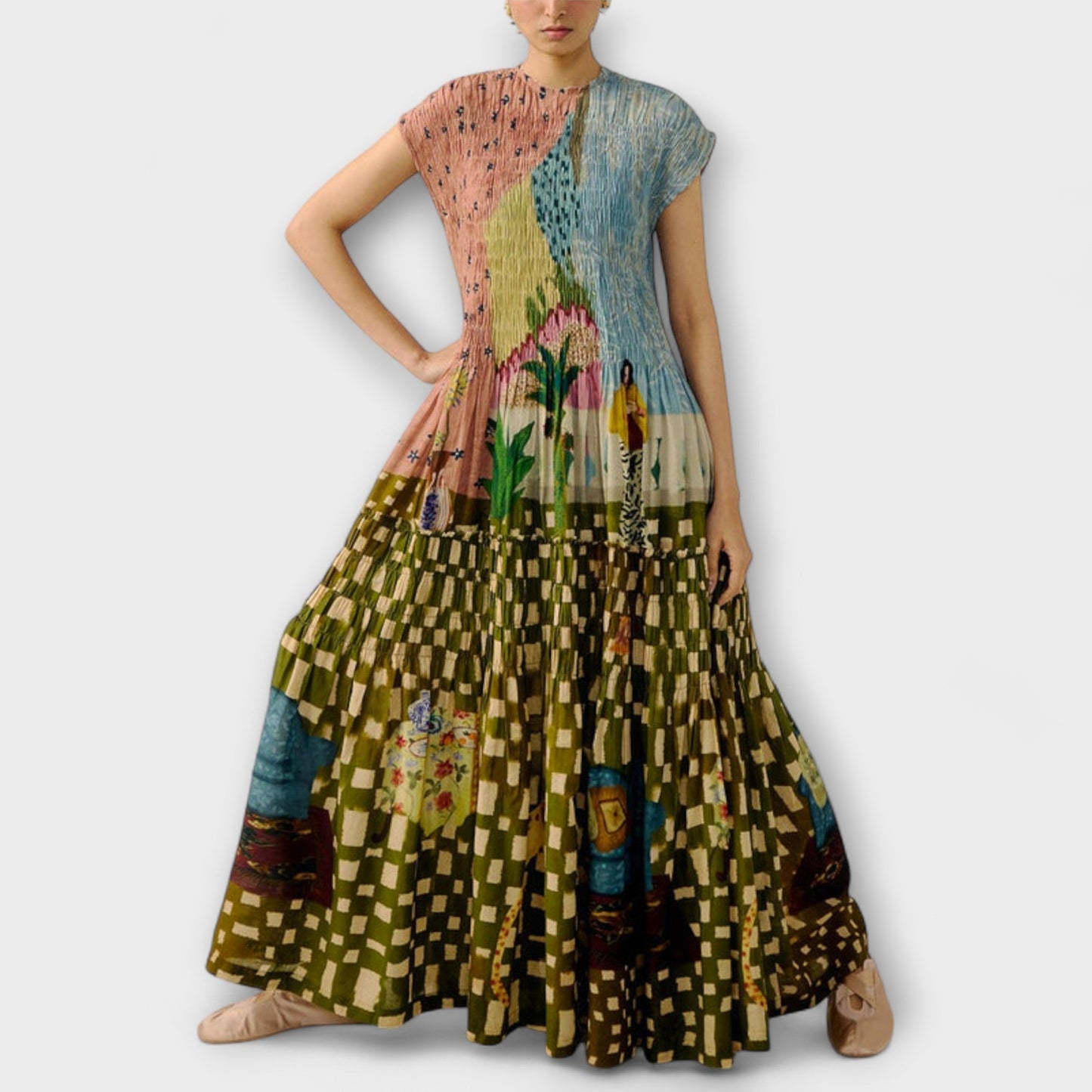 Robe Plissée Imprimé Animal Amara pour Occasions Chics