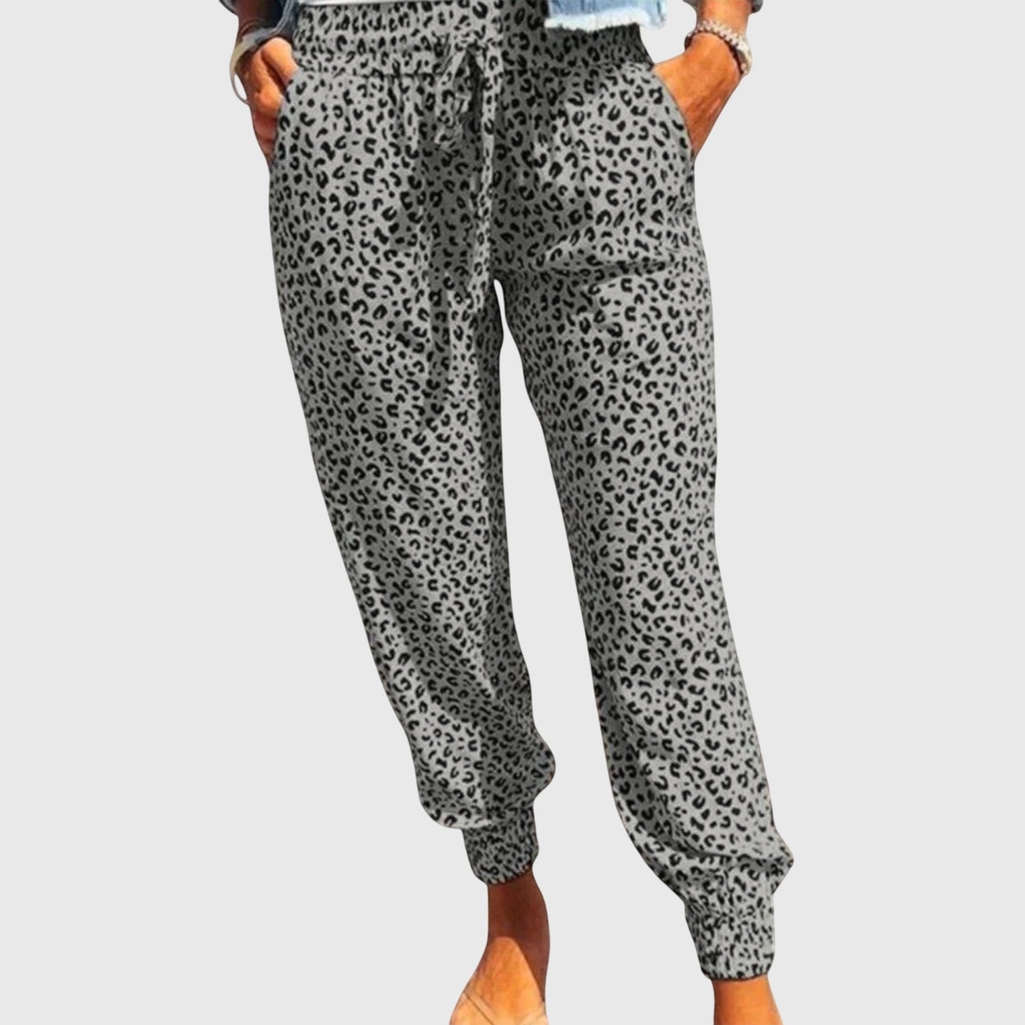 Feli - Pantalon Large Léopard Élégant pour Toutes les Occasions