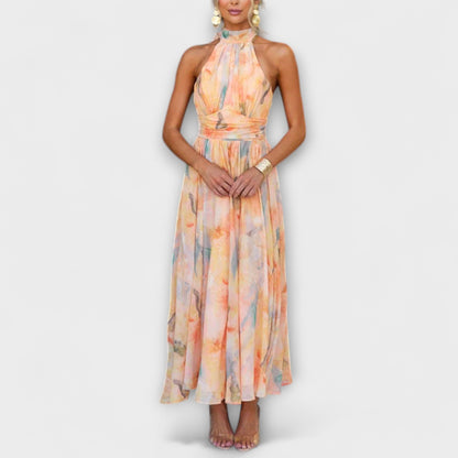 Robe Maxi Chic à Encolure Halter pour Événements d'Été