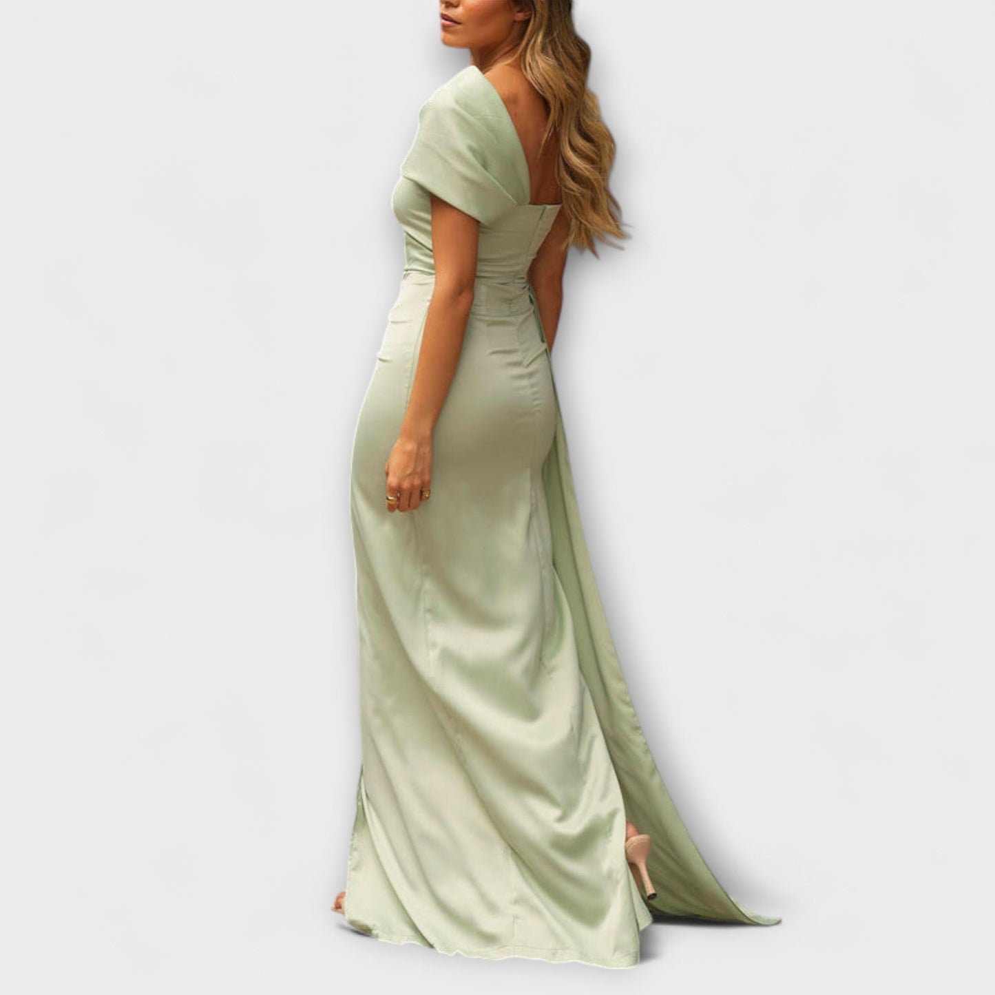 Robe Maxi Chic à Une Épaule pour Événements