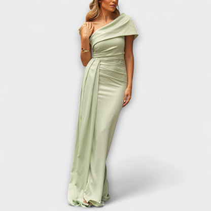 Robe Maxi Chic à Une Épaule pour Événements
