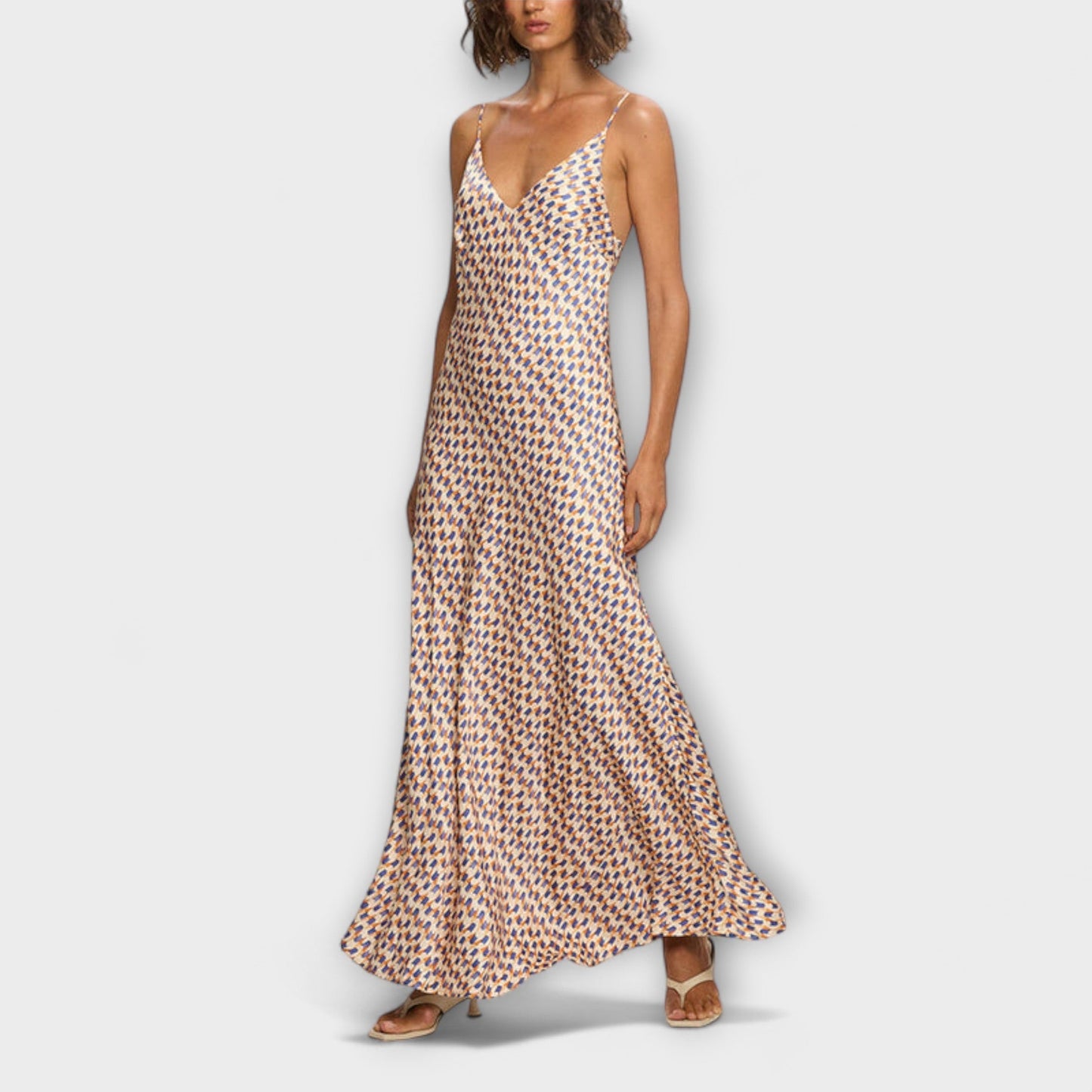 Robe Maxi à Imprimé Géométrique Chic pour Toutes les Occasions