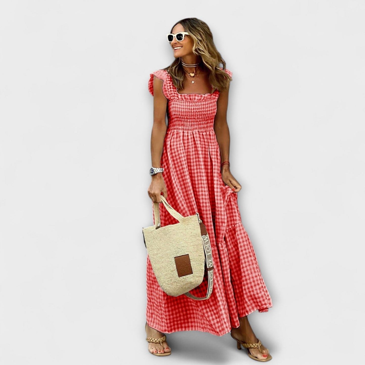 Robe Maxi Chic à Manches Volantes pour Toutes les Occasions
