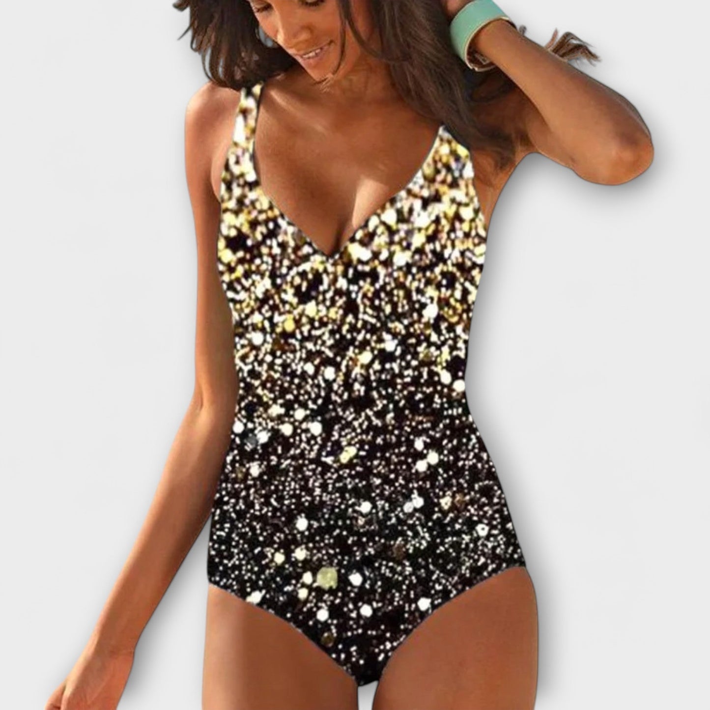 Maillot de bain tricolore chic pour la plage et la piscine