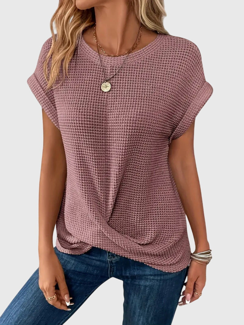 Isa™ | Blouse Chic à Col Rond pour Toutes les Occasions