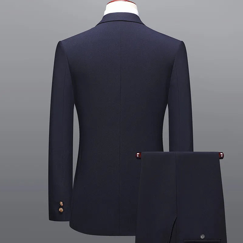 Costume Homme à Double Boutonnage – Ensemble Élégant en Deux Pièces pour Mariages et Événements Formels