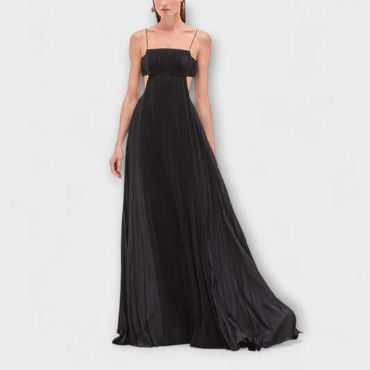 Robe Maxi Chic à Découpes Plissées pour Toutes les Occasions