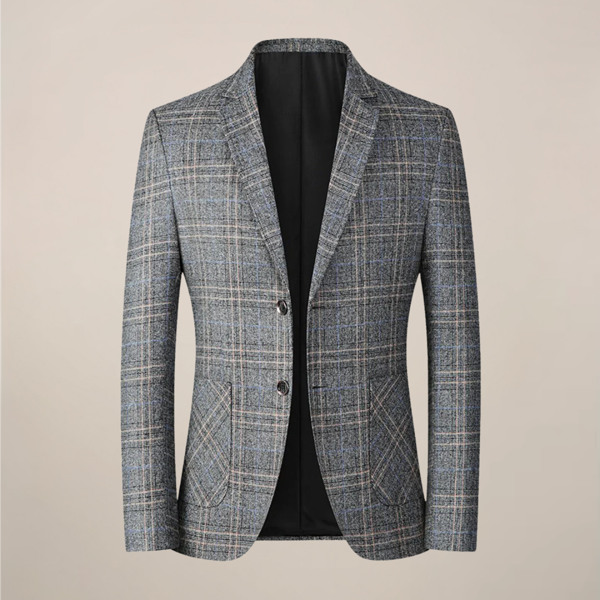 Blazer Slim Fit Brodé pour Hommes – Veste Élégante à Un Bouton pour Événements Formels