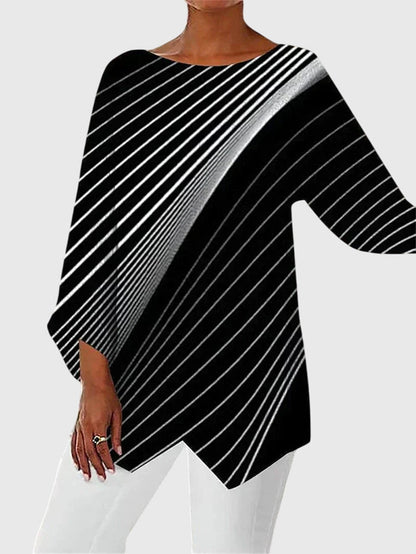 Alayah™ | Blouse Chic à Col Rond pour un Usage Quotidien