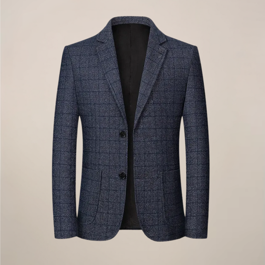Blazer à Carreaux Ajusté pour Hommes – Style Vintage pour Événements
