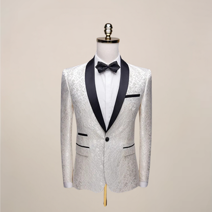 Blazer Tuxedo Slim Fit pour Hommes pour Occasions Formelles