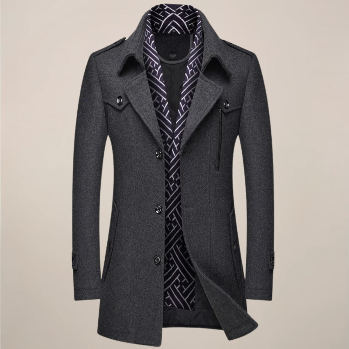 Manteau en Laine pour Hommes pour l'Hiver