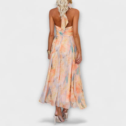 Robe Maxi Chic à Encolure Halter pour Événements d'Été