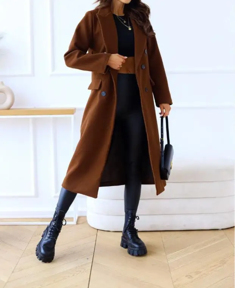 Manteau Trench Ajusté Sophistiqué pour Toutes les Occasions