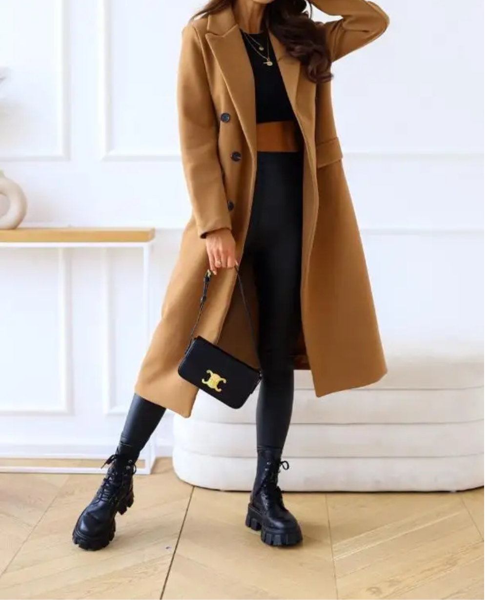 Manteau Trench Ajusté Sophistiqué pour Toutes les Occasions