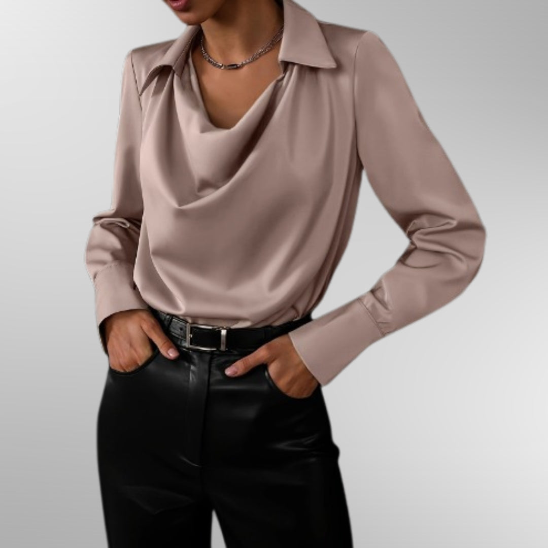 Violet™ | Blouse Satinée pour Événements Chics