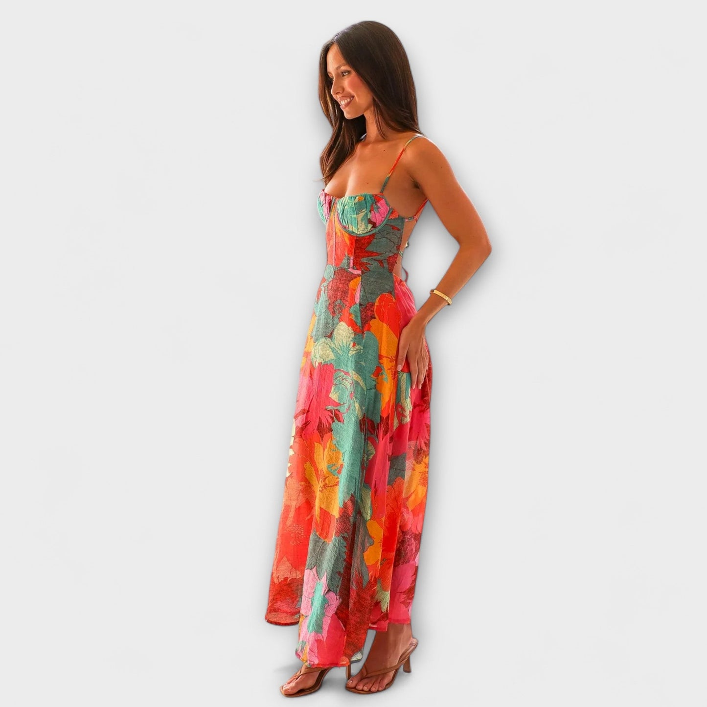 Robe Imprimée Florale pour Femmes - Idéale pour les Événements et Rassemblements