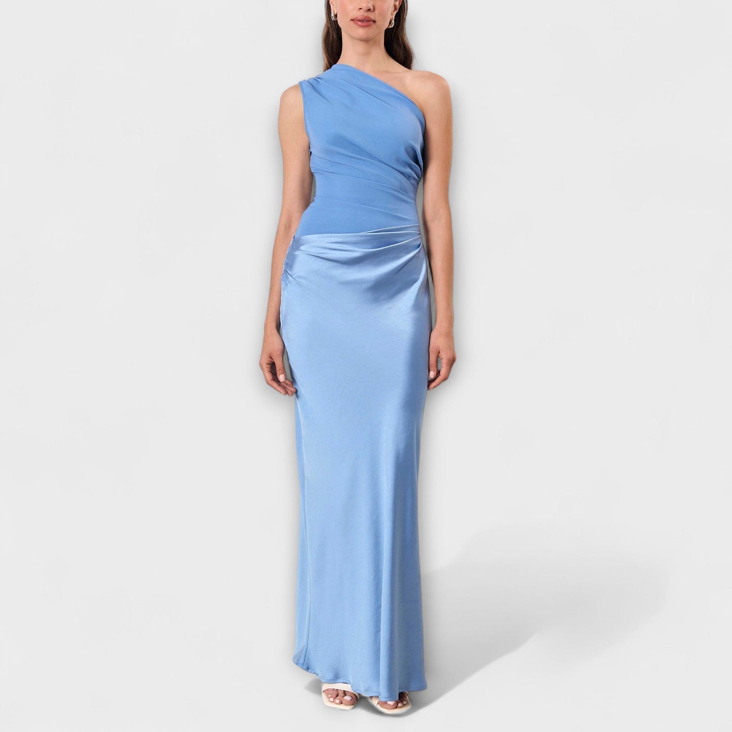 Robe de bal plissée chic à une épaule pour les occasions spéciales