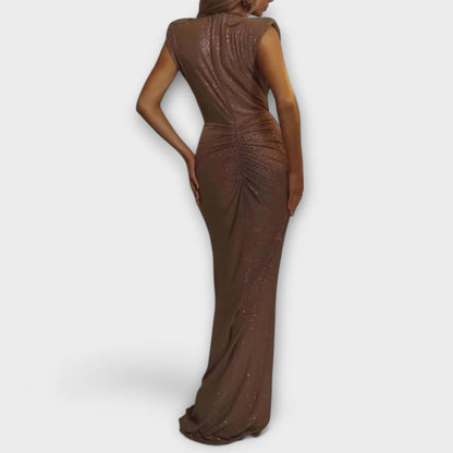 Thea - Robe Maxi avec Décolleté en V pour Occasions Chics