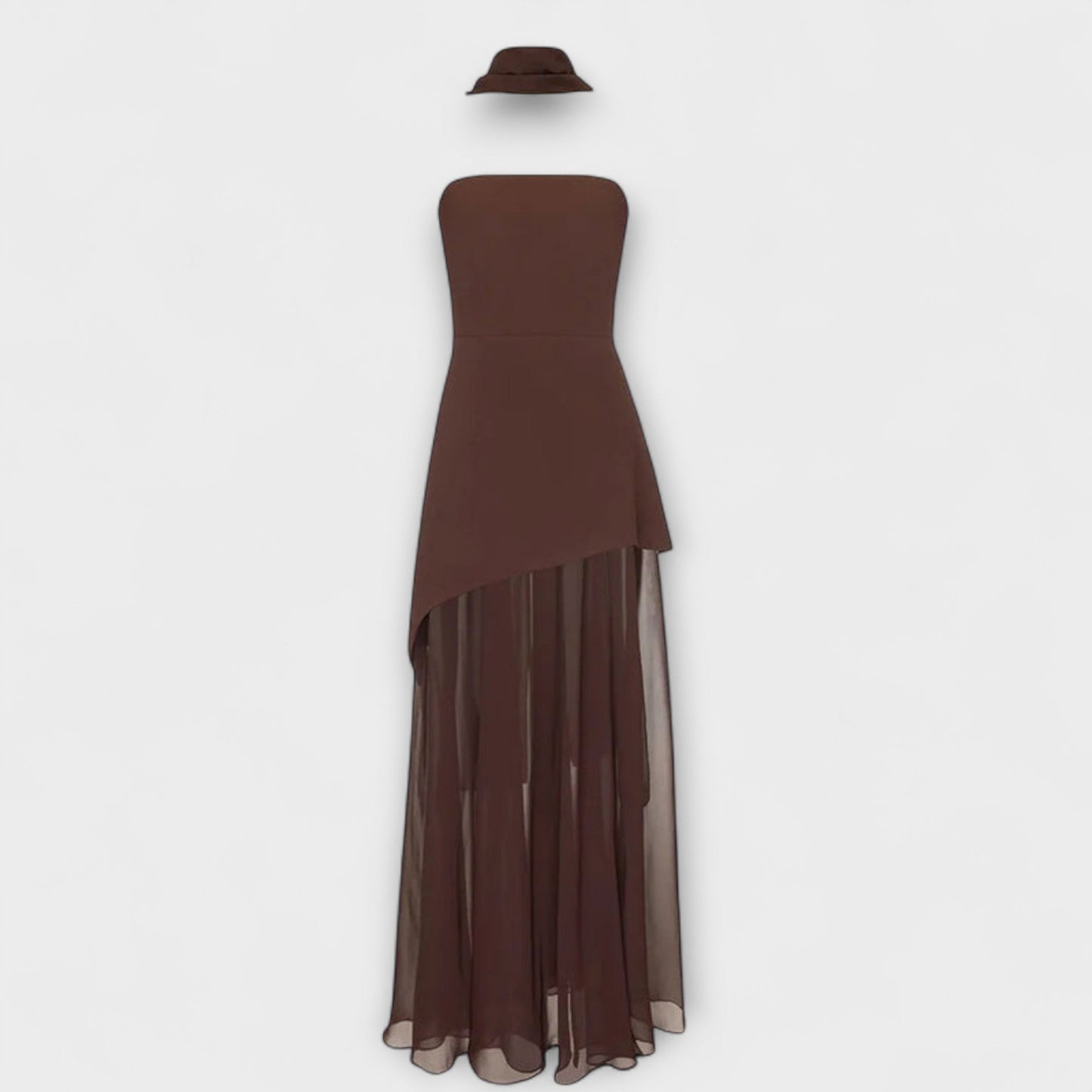 Robe Maxi en Chiffon pour Occasions Spéciales