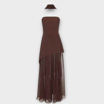 Robe Maxi en Chiffon pour Occasions Spéciales
