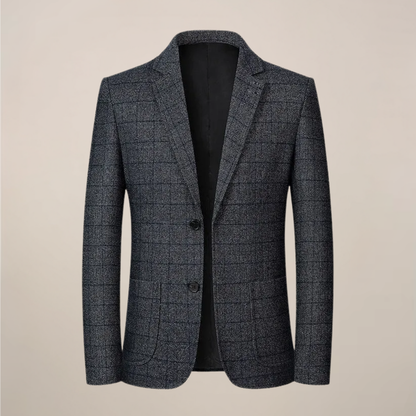 Blazer à Carreaux Ajusté pour Hommes – Style Vintage pour Événements
