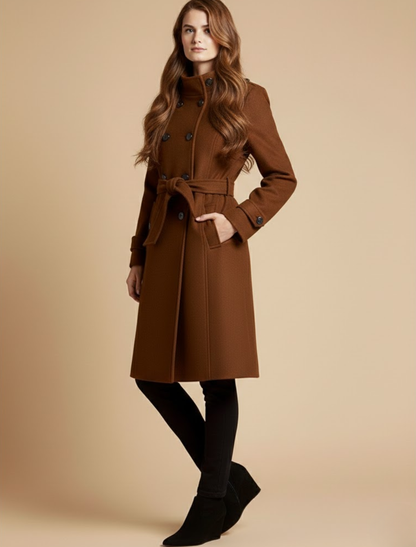 Manteau Femme Mi-Long avec Col Classique pour Toutes les Occasions