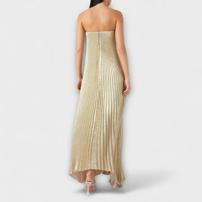 Robe Maxi Florale Orange Michelle pour Occasions Spéciales