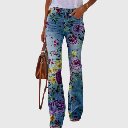 Pantalons à Imprimé Floral pour Occasions Élégantes