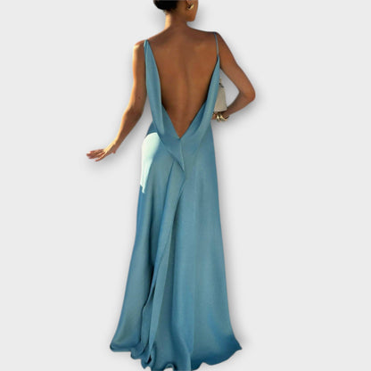 Hallie - Robe Maxi en Satin pour Soirées Élégantes