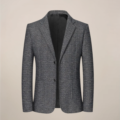 Blazer à Carreaux Ajusté pour Hommes – Style Vintage pour Événements