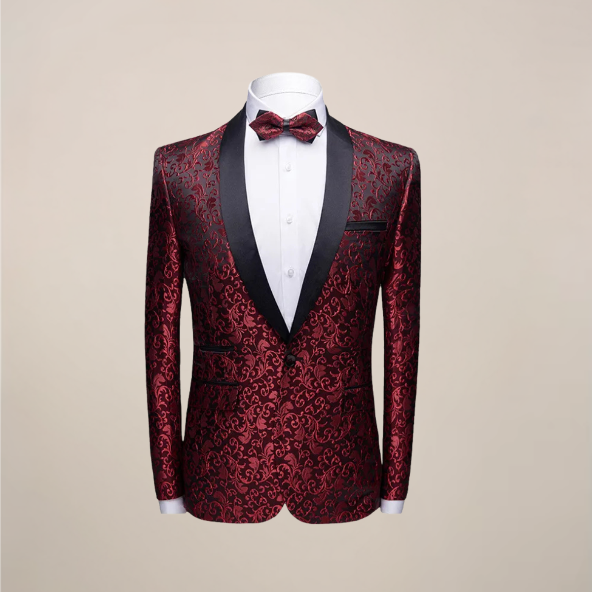 Blazer Tuxedo Slim Fit pour Hommes pour Occasions Formelles