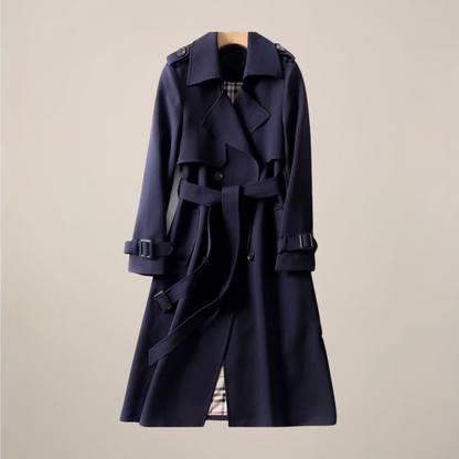 Manteau Trench Ceinturé Classique pour Femmes – Vêtements Extérieurs Élégants à Double Boutonnage