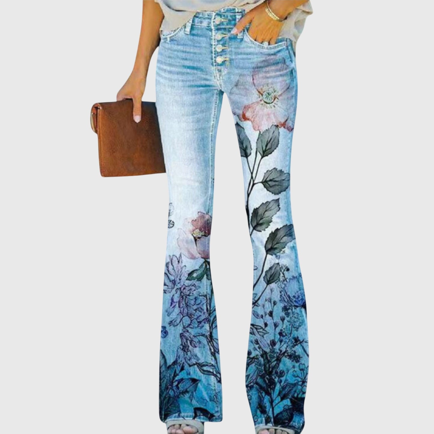 Pantalons à Imprimé Floral pour Occasions Élégantes