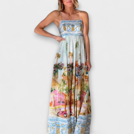 Robe Maxi Multicolore Aracati pour Événements d'Été