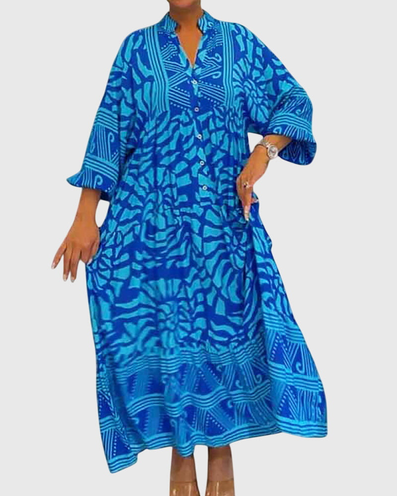 Robe Maxi Chic avec Imprimé Vibrant pour Toutes les Occasions