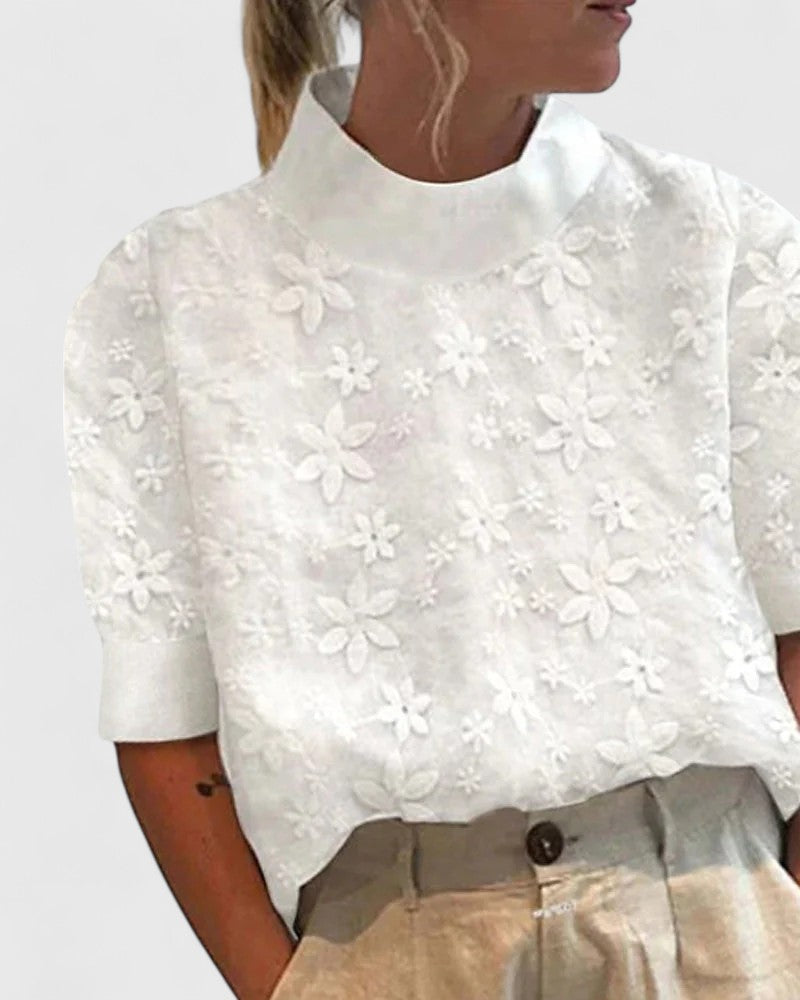 Sonelita™ | Blouse Chic à Col Montant pour Toutes Occasions